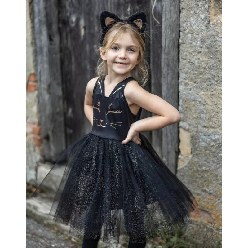 Great Pretenders Dress Up Outfits Default Black Cat Dress & Headpiece (Size 5-6 yrs)