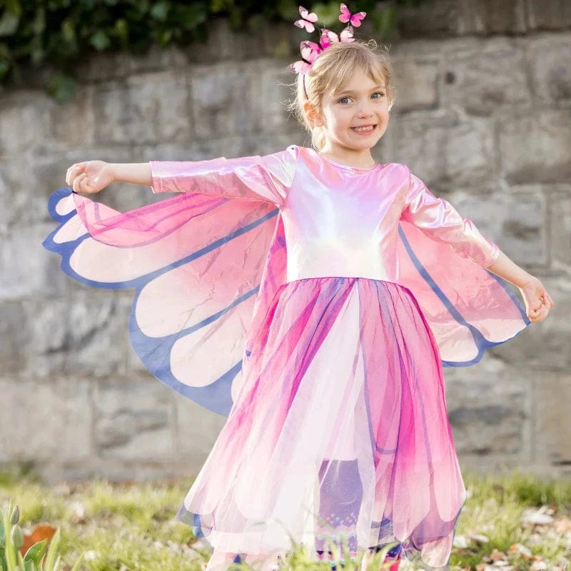 Great Pretenders Dress Up Outfits Default Butterfly Twirl Dress with Wings - Pink (Size 3-4 yrs)