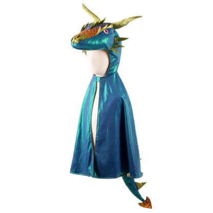 Great Pretenders Dress Up Outfits Default Emerald The Metallic Dragon Cape (Size 5-6 yrs)