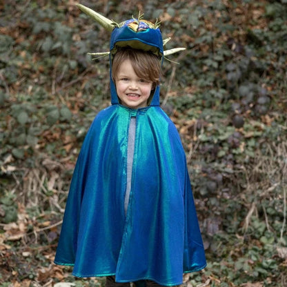 Great Pretenders Dress Up Outfits Default Emerald The Metallic Dragon Cape (Size 5-6 yrs)