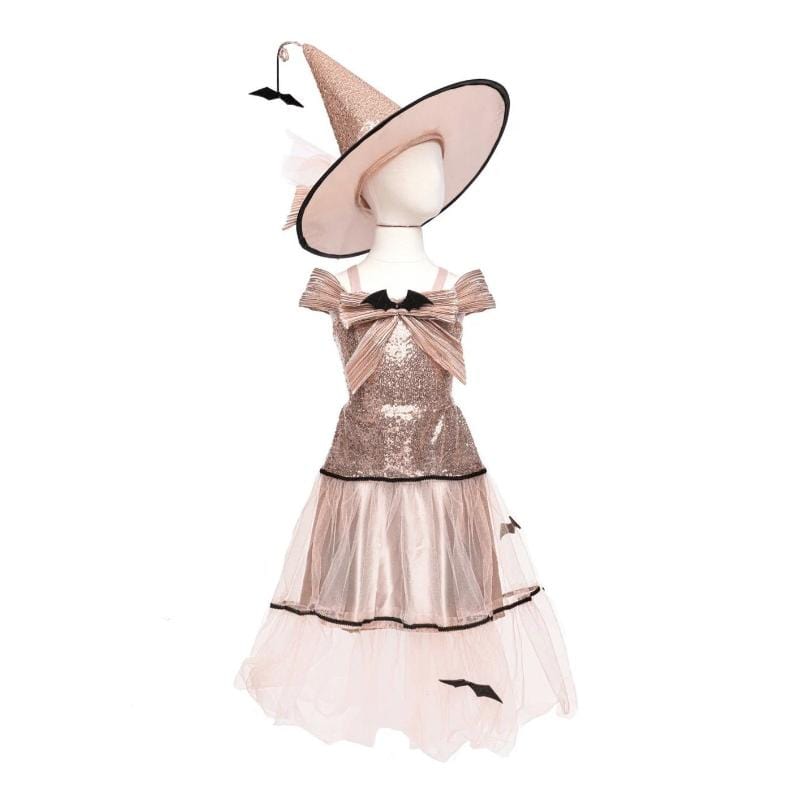 Great Pretenders Dress Up Outfits Default Glam Witch Dress with Hat (Size 5-6 yrs)