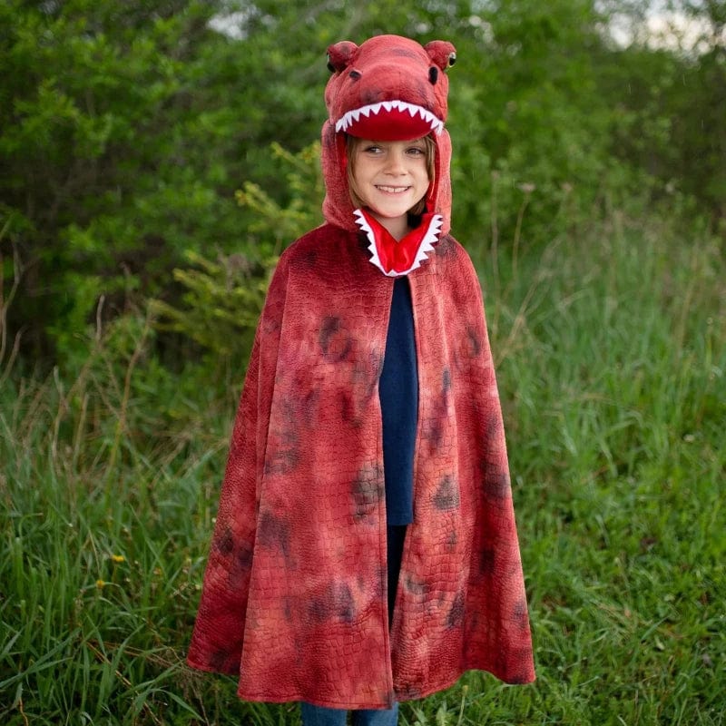 Great Pretenders Dress Up Outfits Default Grandasaurus T-Rex Cape with Claws - Red/Black (Size 4-6 yrs)