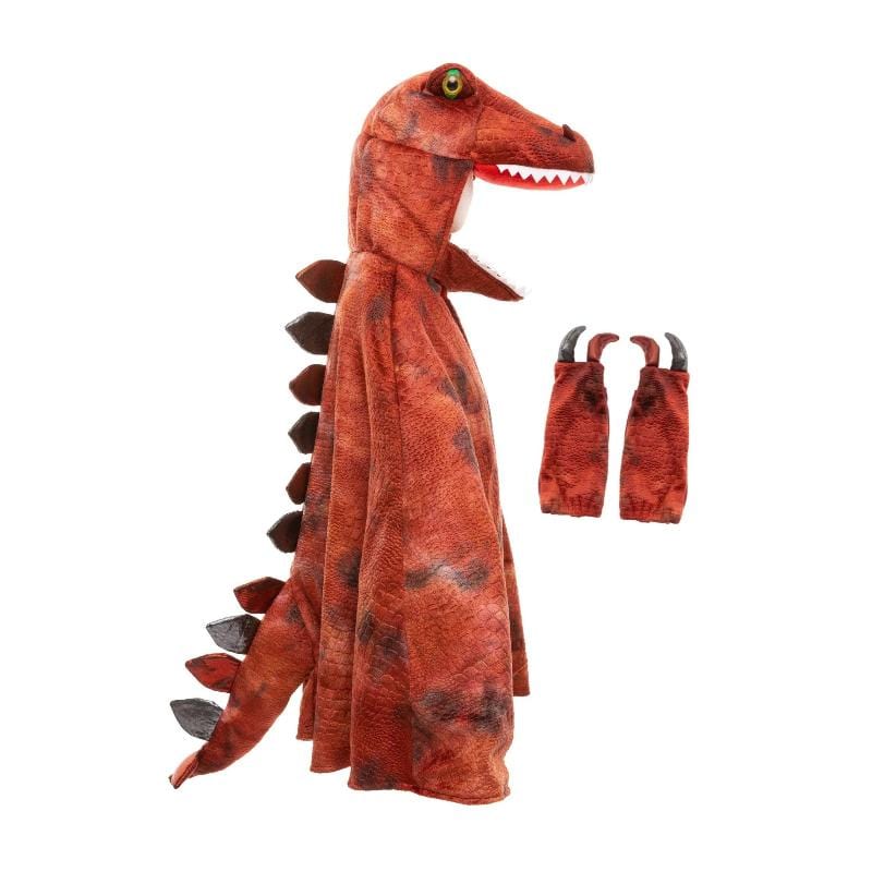 Great Pretenders Dress Up Outfits Default Grandasaurus T-Rex Cape with Claws - Red/Black (Size 4-6 yrs)