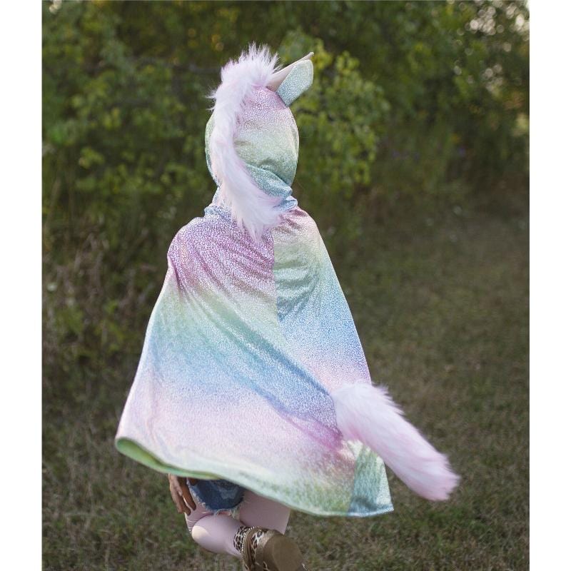 Great Pretenders Dress Up Outfits Default Rainbow Reversible Unicorn Dragon Cape (Size 3-4 yrs)