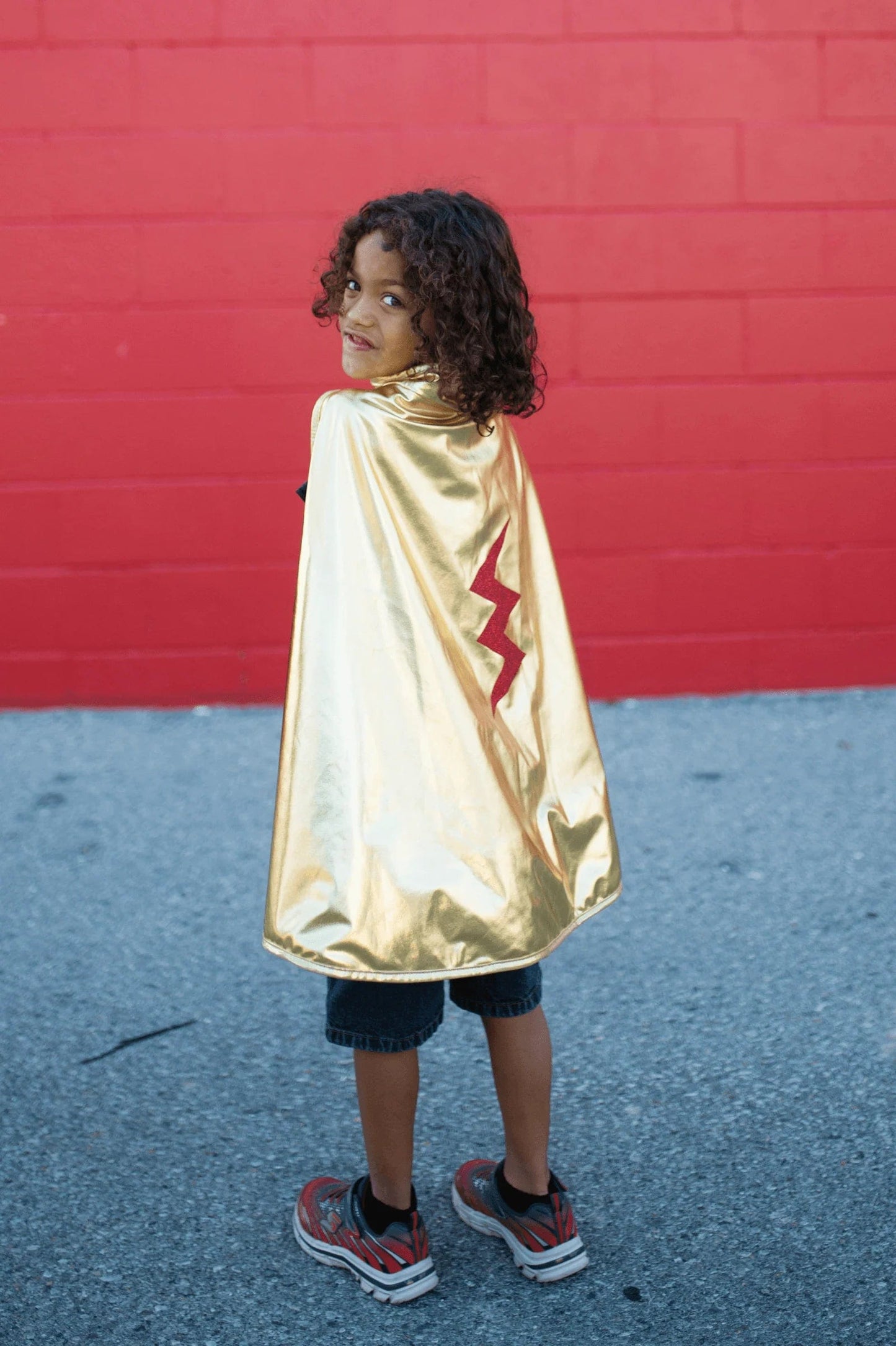 Great Pretenders Dress Up Outfits Default Reversible Wonder Cape - Red/Gold (Size 5-6 yrs)