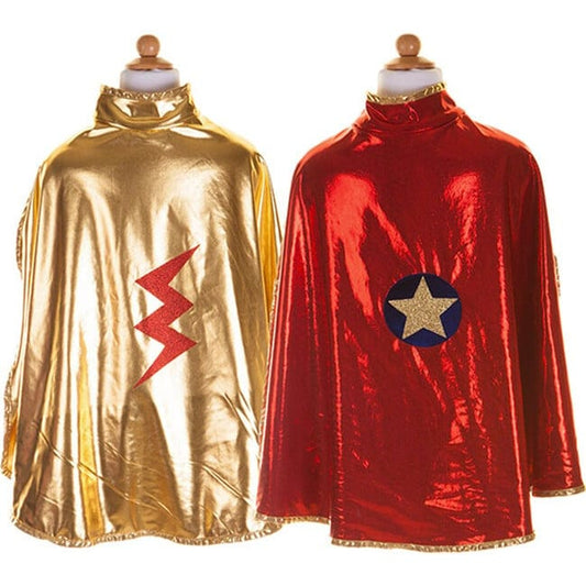 Great Pretenders Dress Up Outfits Default Reversible Wonder Cape - Red/Gold (Size 5-6 yrs)