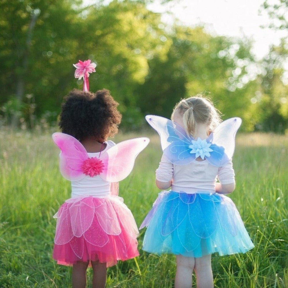Great Pretenders Dress Up Outfits Fancy Flutter Skirt with Wings & Wand Set - Pink (Size 4-7)
