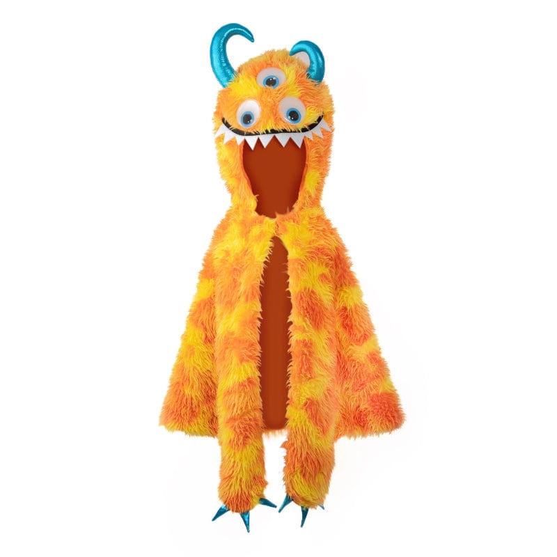 Great Pretenders Dress Up Outfits Giggle the Monster Cape - Orange/Yellow (Size 4-6 yrs)