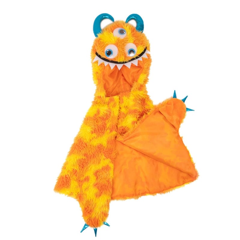 Great Pretenders Dress Up Outfits Giggle the Monster Cape - Orange/Yellow (Size 4-6 yrs)