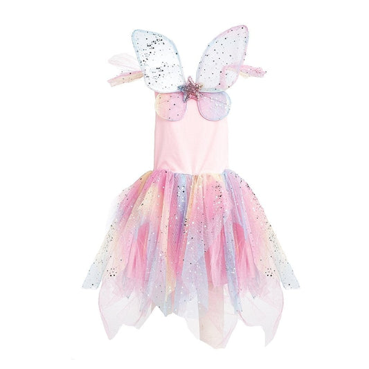 Great Pretenders Dress Up Outfits Rainbow Fairy Dress & Wings, sz 5-6