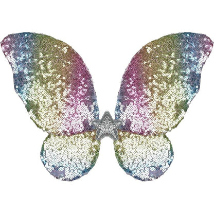 Great Pretenders Dress Up Outfits Rainbow Sequins Skirt, Wings & Wand Set (Size 4-6)