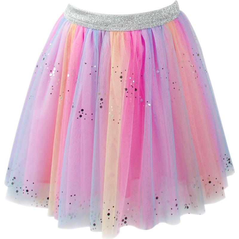 Great Pretenders Dress Up Outfits Rainbow Sequins Skirt, Wings & Wand Set (Size 4-6)