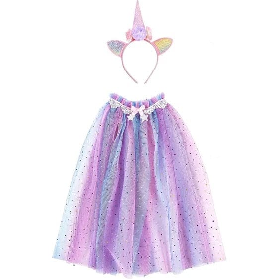 Great Pretenders Dress Up Outfits Rainbow Unicorn Cape & Headband