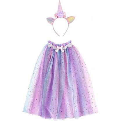 Great Pretenders Dress Up Outfits Rainbow Unicorn Cape & Headband