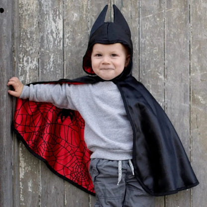 Great Pretenders Dress Up Outfits Reversible Spider / Bat Cape (Size 2-3 yrs)