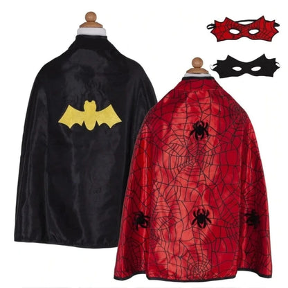 Great Pretenders Dress Up Outfits Reversible Spider / Bat Cape with Mask (4-6 years)