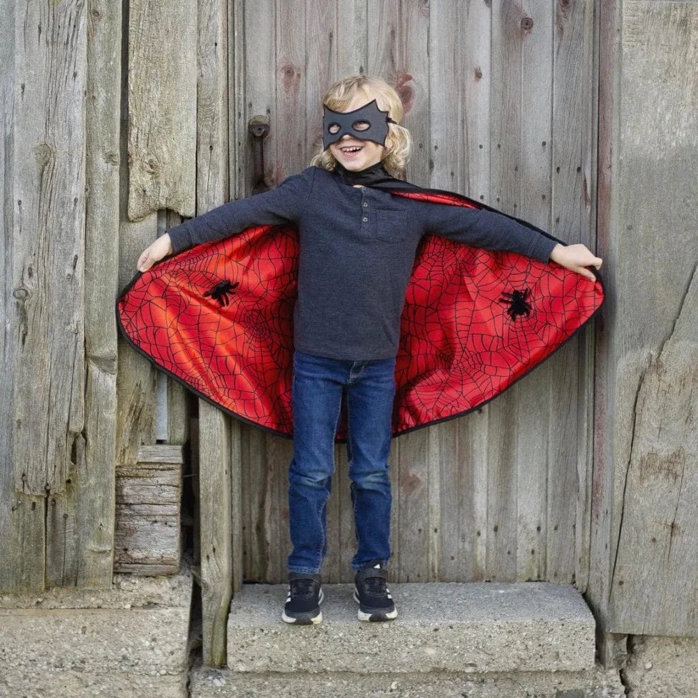 Great Pretenders Dress Up Outfits Reversible Spider / Bat Cape with Mask (4-6 years)