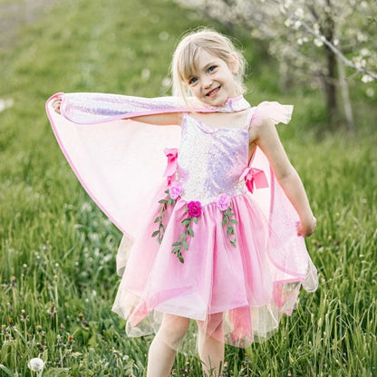 Great Pretenders Dress Up Outfits Sequins Forest Fairy Tunic - Pink (Size 5-6 yrs)