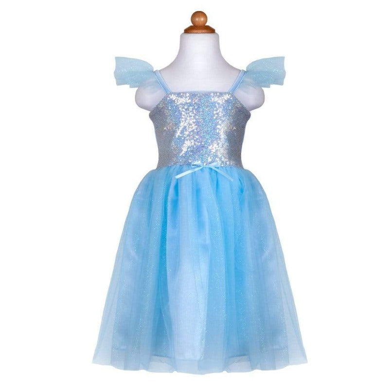 Great Pretenders Dress Up Outfits Sequins Princess Dress - Blue (Size 5-6)