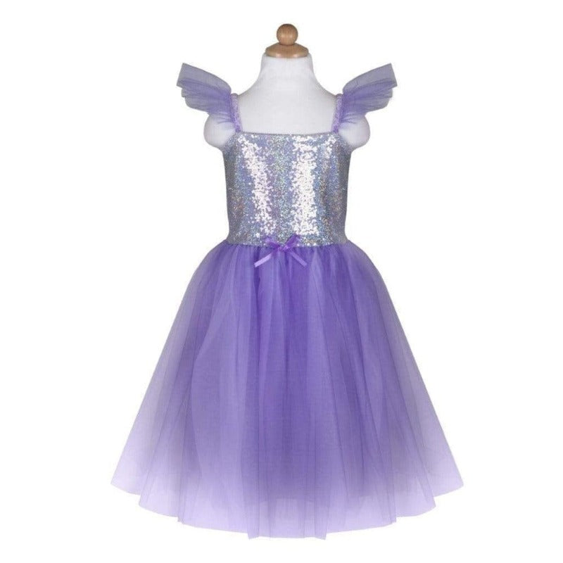 Great Pretenders Dress Up Outfits Sequins Princess Dress - Lilac (Size 5-6)