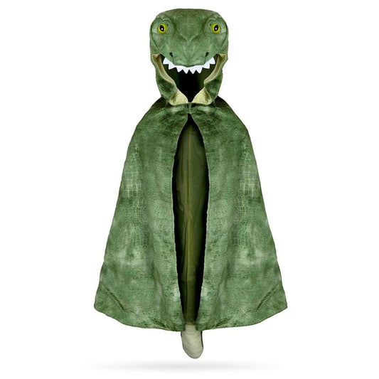 Great Pretenders Dress Up Outfits T Rex Hooded Cape - Green (Size 4-5 yrs)