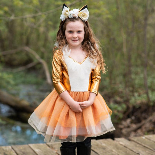 Great Pretenders Dress Up Woodland Fox Dress with Headpiece (Size 5-6)