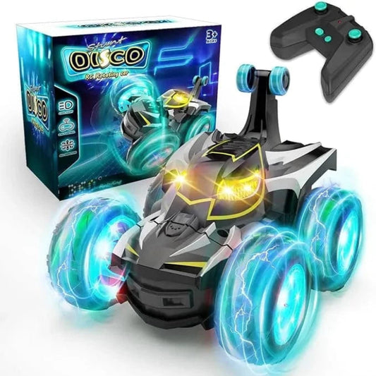 H&J Remote Controlled Vehicles Stunt RC Rotating Car - Aqua/Black