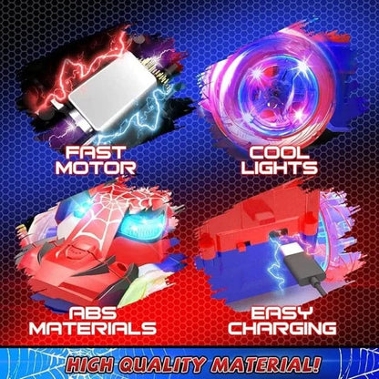 H&J Remote Controlled Vehicles Stunt RC Rotating Car - Red