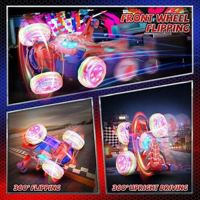 H&J Remote Controlled Vehicles Stunt RC Rotating Car - Red