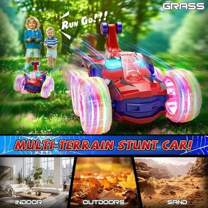 H&J Remote Controlled Vehicles Stunt RC Rotating Car - Red