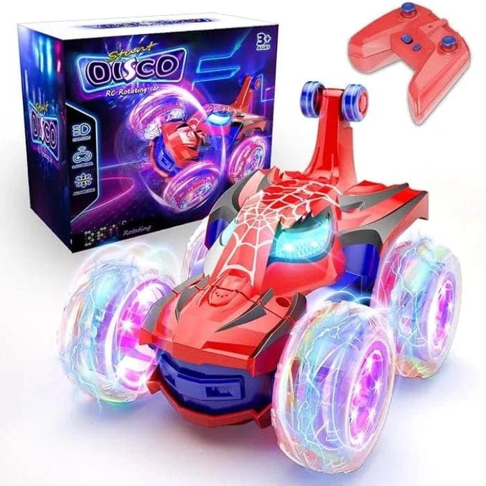 H&J Remote Controlled Vehicles Stunt RC Rotating Car - Red