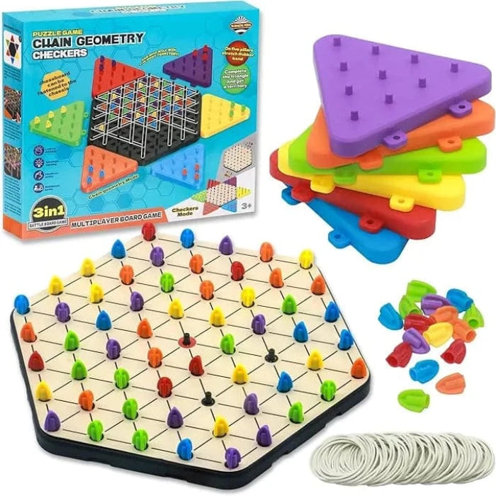 H&J Strategy Games Chain Geometry 3 in 1 Game