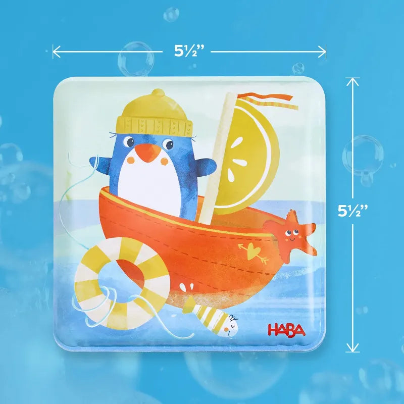 Haba Bath Toys Default Penguin Bath Book with Squeaker