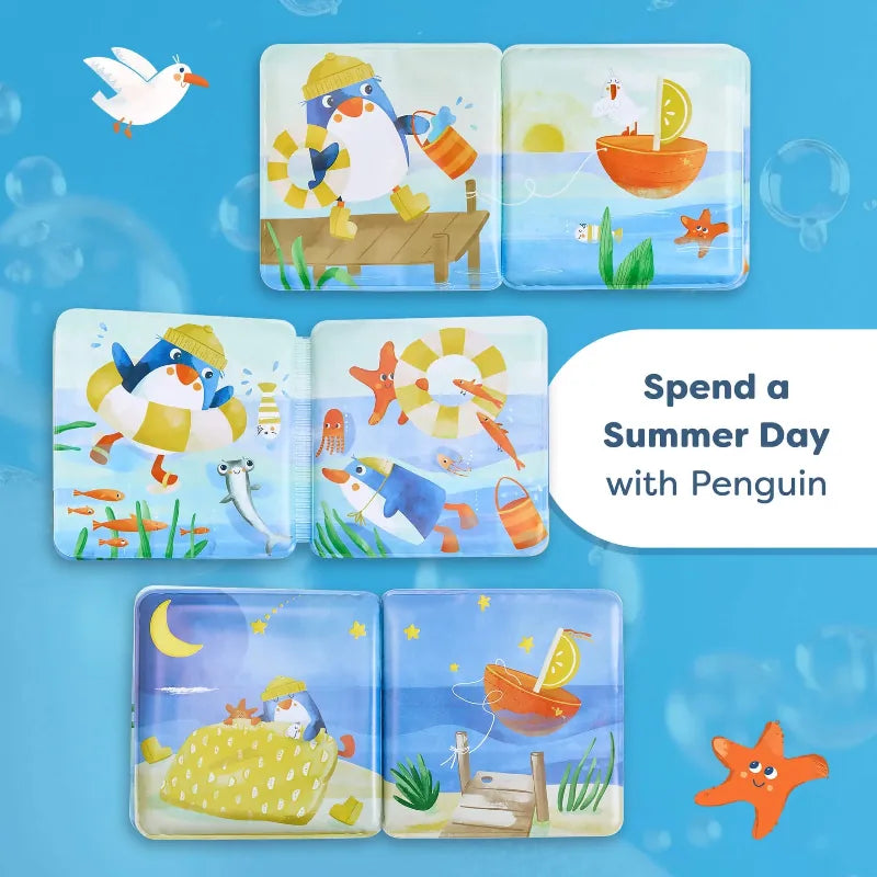 Haba Bath Toys Default Penguin Bath Book with Squeaker