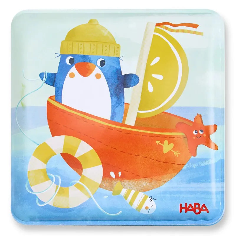 Haba Bath Toys Default Penguin Bath Book with Squeaker
