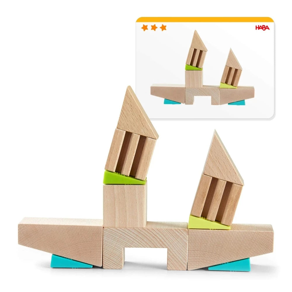 Haba Construction Default Crooked Towers Wooden Blocks