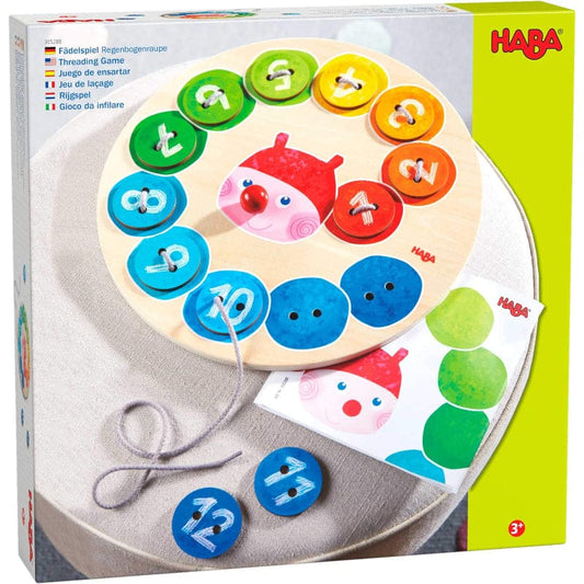 Haba Educational Play Caterpillar Threading & Counting Activity
