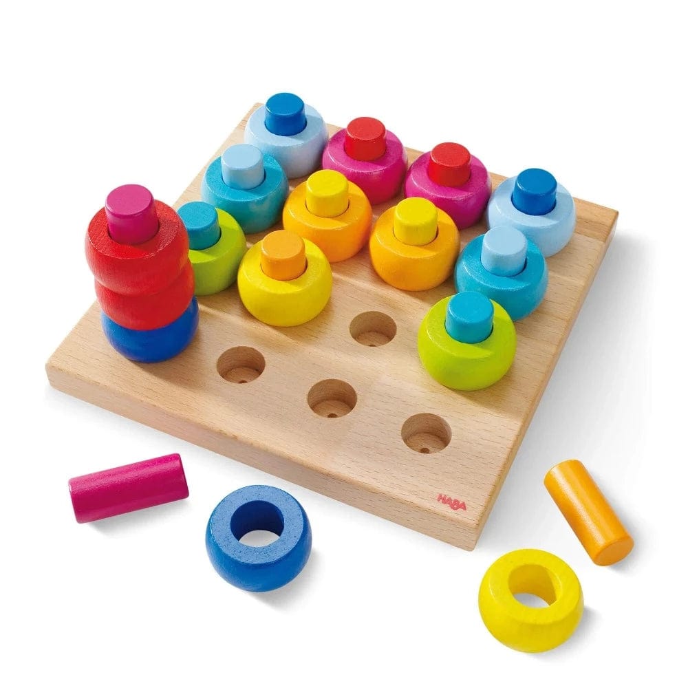 Haba Educational Play Rainbow Whirls Pegging Game