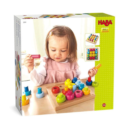 Haba Educational Play Rainbow Whirls Pegging Game