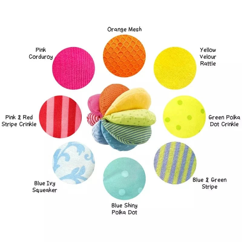 Haba Infant Sensory Toys Rainbow Fabric Baby Ball