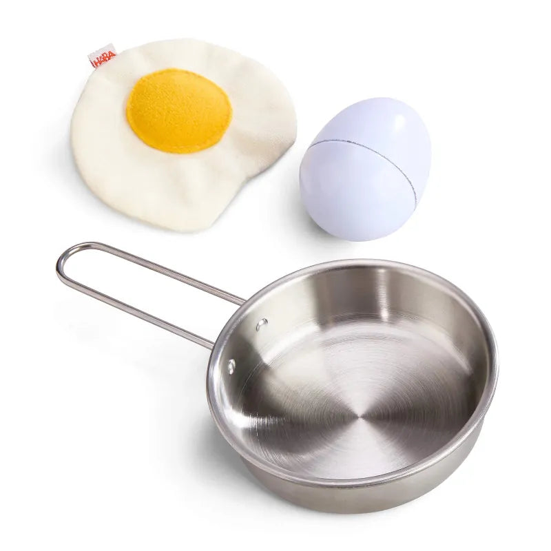 Haba Pretend Food & Cooking Toys Fried Egg & Pan Play Set