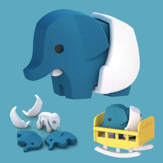 HalfToys Miniature 3-D Puzzle Figure HalfToys - Baby Elephant