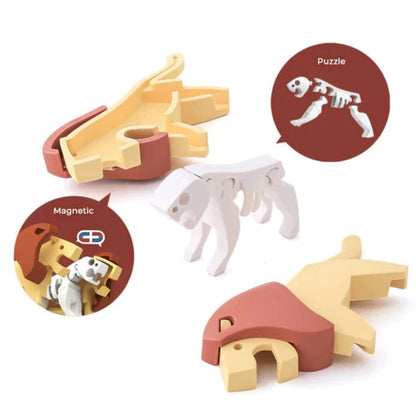 HalfToys Miniature 3-D Puzzle Figure HalfToys - Lion