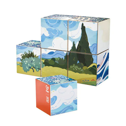 Hape Chunky Puzzles 6-in-1 Art Puzzle Cubes (The Met)