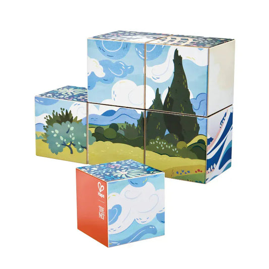 Hape Chunky Puzzles 6-in-1 Art Puzzle Cubes (The Met)