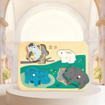 Hape Chunky Puzzles Animal Friends Peg Puzzle (The Met)