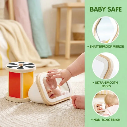 Hape Infant Sensory Toys Spinning Drum with Mirror