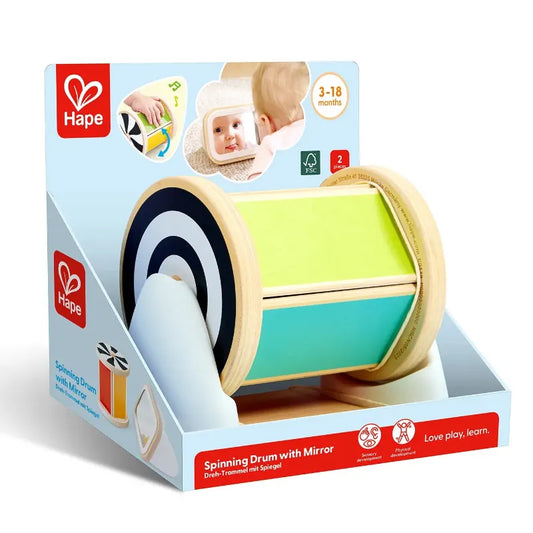 Hape Infant Sensory Toys Spinning Drum with Mirror