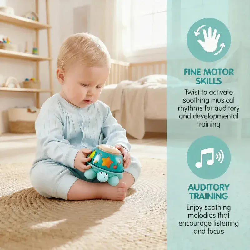Hape Infant Twist & Tune Turtle