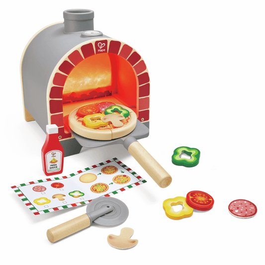 Hape Pretend Food & Cooking Toys Light & Sizzle Pizza Oven
